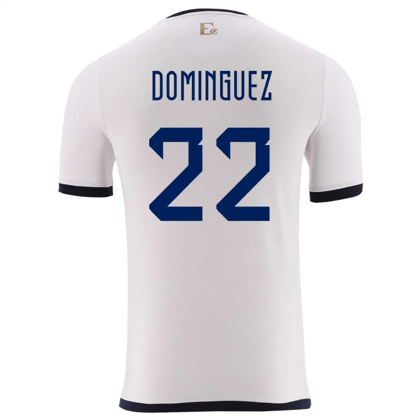 Danxen Herren Ecuador Alexander Dominguez #22 Weiß Auswärtstrikot Trikot 24-26 T-Shirt Schweiz