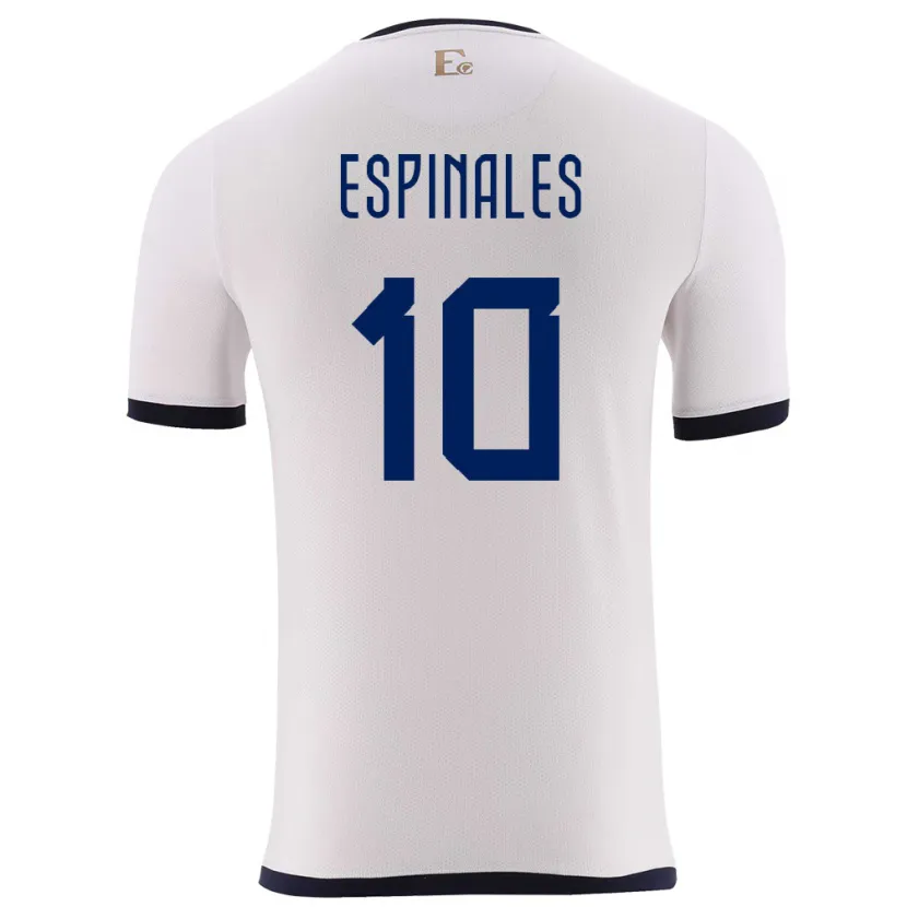 Danxen Herren Ecuador Joselyn Espinales #10 Weiß Auswärtstrikot Trikot 24-26 T-Shirt Schweiz