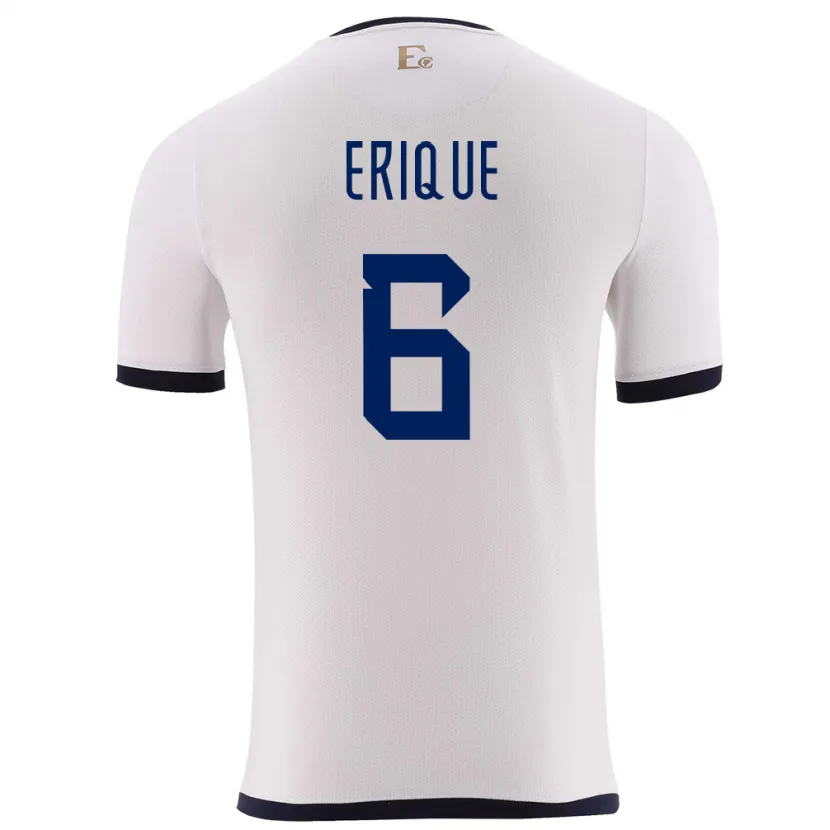 Danxen Herren Ecuador Yeltzin Erique #6 Weiß Auswärtstrikot Trikot 24-26 T-Shirt Schweiz
