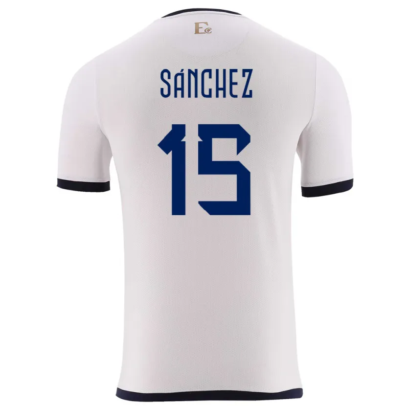 Danxen Herren Ecuador Juan Sanchez #15 Weiß Auswärtstrikot Trikot 24-26 T-Shirt Schweiz
