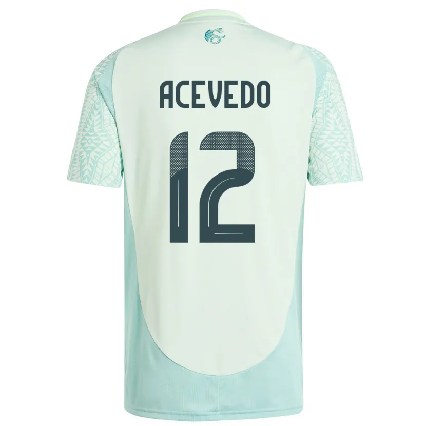 Danxen Herren Mexiko Carlos Acevedo #12 Leinengrün Auswärtstrikot Trikot 24-26 T-Shirt Schweiz