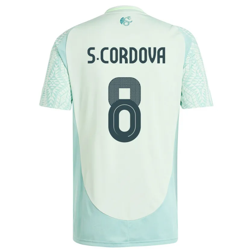 Danxen Herren Mexiko Sebastian Cordova #8 Leinengrün Auswärtstrikot Trikot 24-26 T-Shirt Schweiz