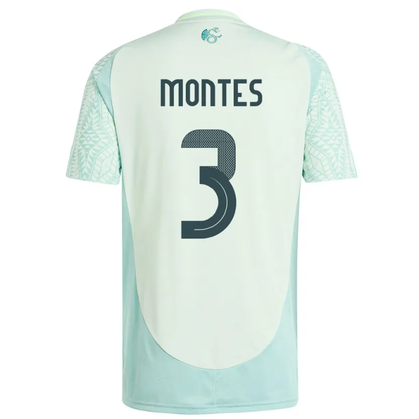 Danxen Herren Mexiko Cesar Montes #3 Leinengrün Auswärtstrikot Trikot 24-26 T-Shirt Schweiz