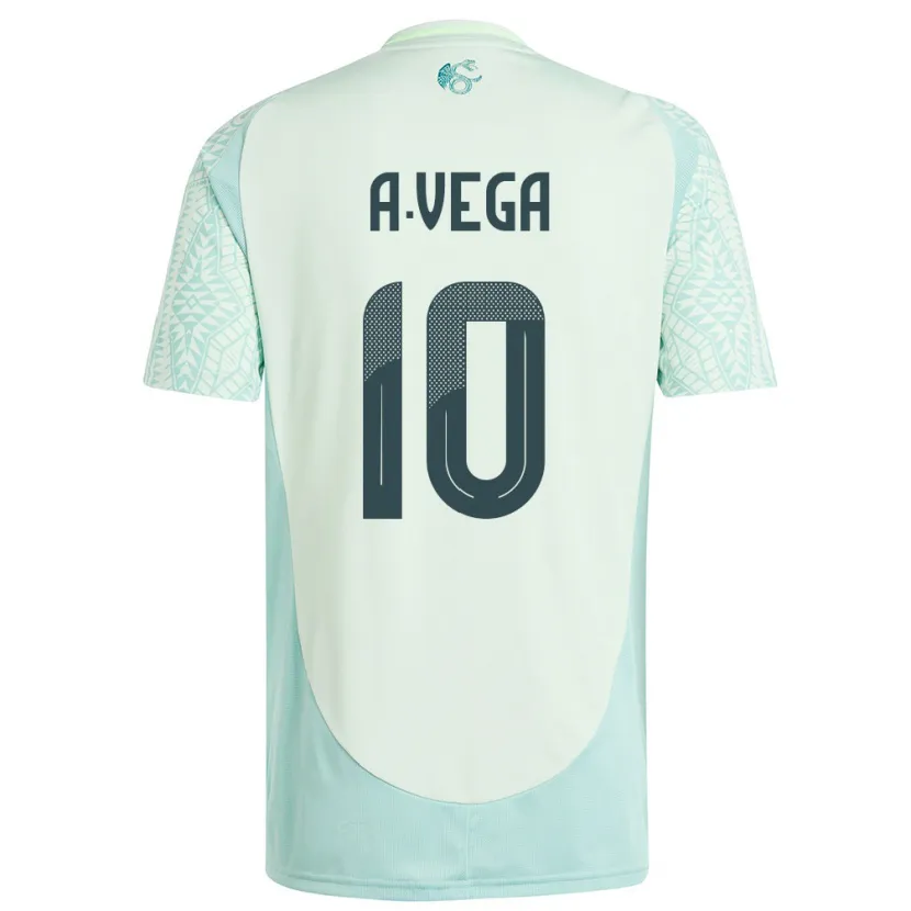 Danxen Herren Mexiko Alexis Vega #10 Leinengrün Auswärtstrikot Trikot 24-26 T-Shirt Schweiz