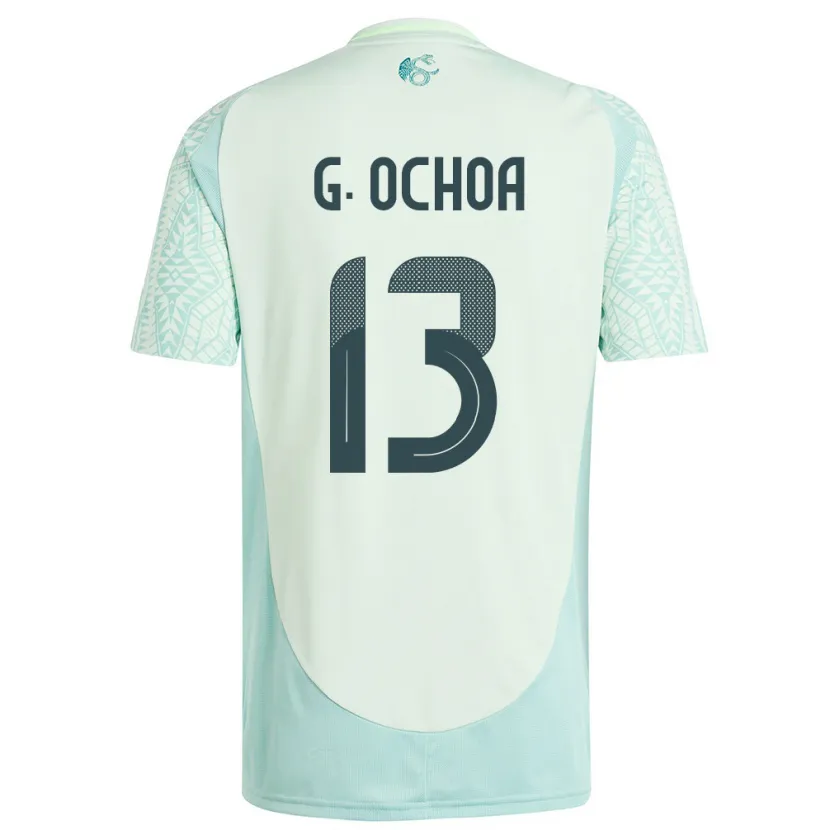 Danxen Herren Mexiko Guillermo Ochoa #13 Leinengrün Auswärtstrikot Trikot 24-26 T-Shirt Schweiz