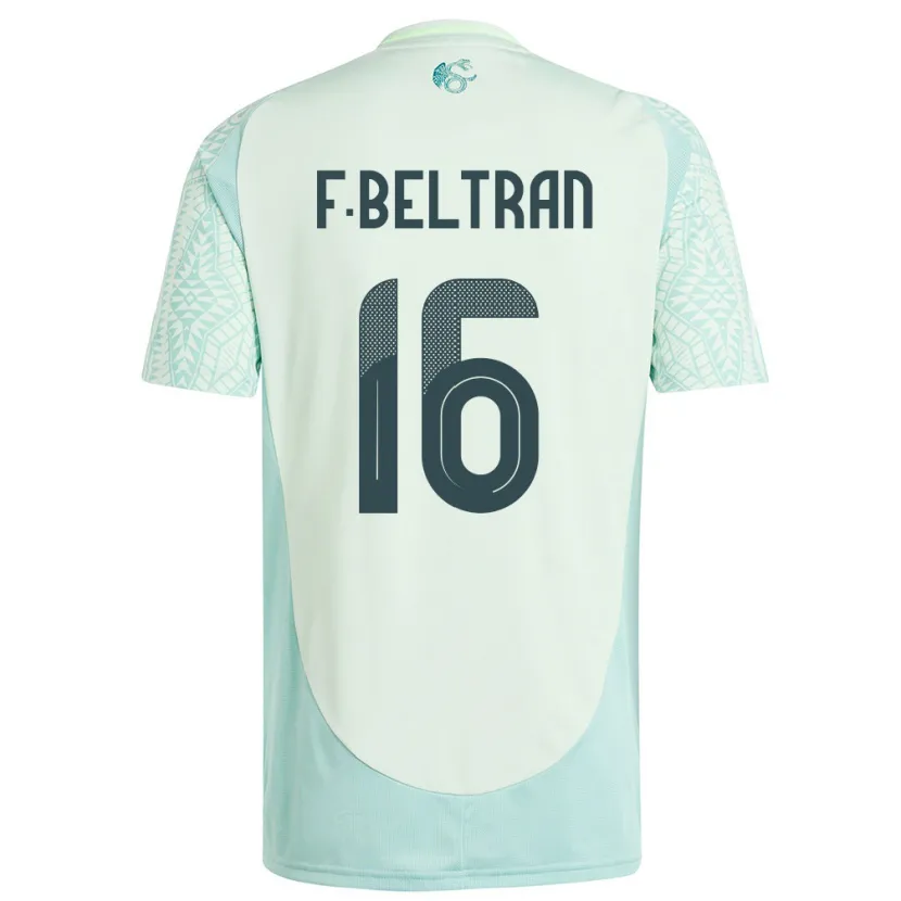 Danxen Herren Mexiko Fernando Beltran #16 Leinengrün Auswärtstrikot Trikot 24-26 T-Shirt Schweiz
