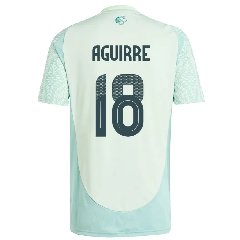 Danxen Herren Mexiko Eduardo Aguirre #18 Leinengrün Auswärtstrikot Trikot 24-26 T-Shirt Schweiz