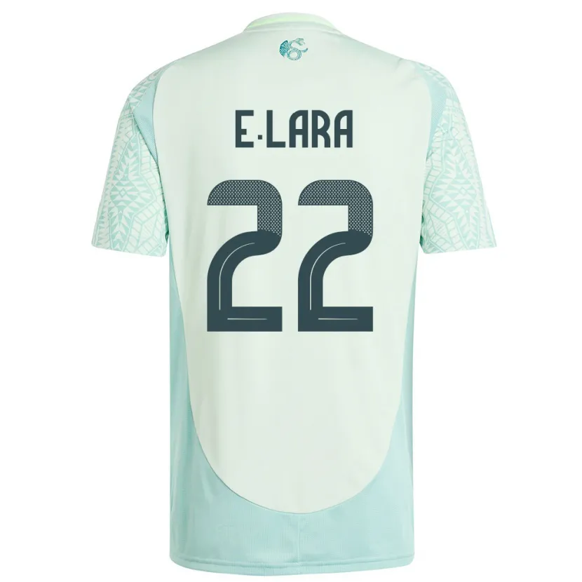 Danxen Herren Mexiko Emilio Lara #22 Leinengrün Auswärtstrikot Trikot 24-26 T-Shirt Schweiz