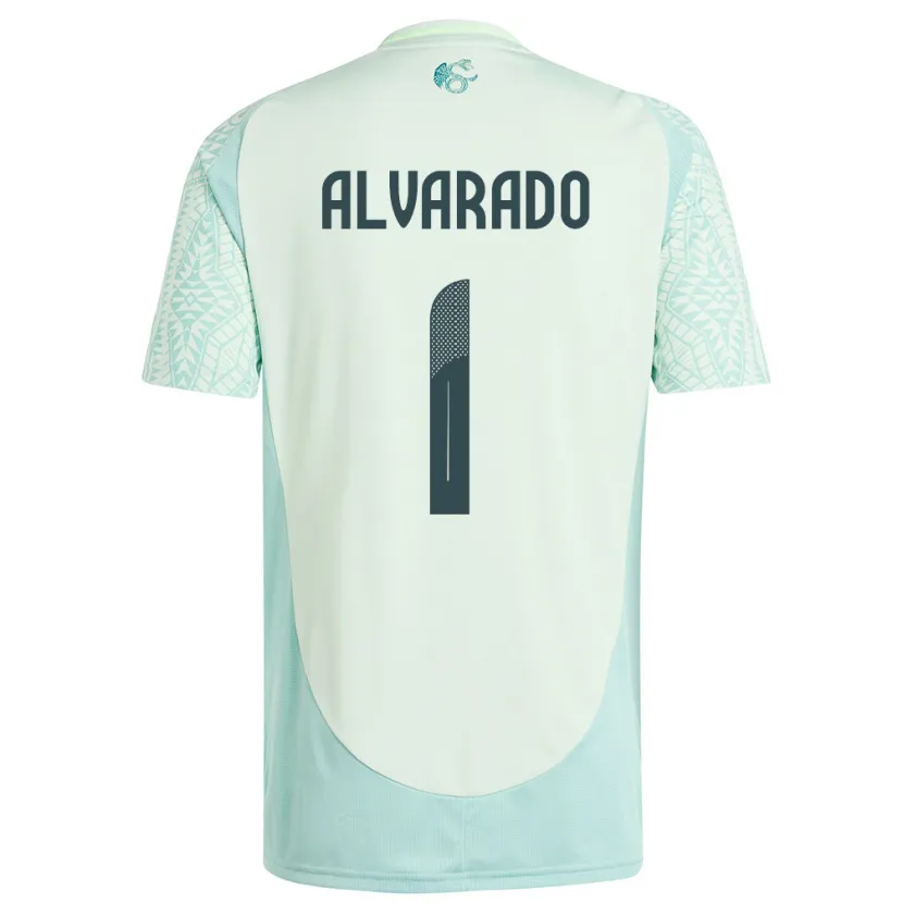Danxen Herren Mexiko Emily Alvarado #1 Leinengrün Auswärtstrikot Trikot 24-26 T-Shirt Schweiz