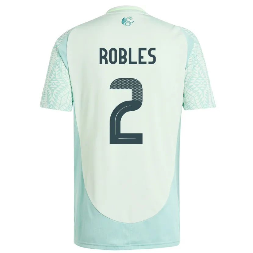 Danxen Herren Mexiko Kenti Robles #2 Leinengrün Auswärtstrikot Trikot 24-26 T-Shirt Schweiz