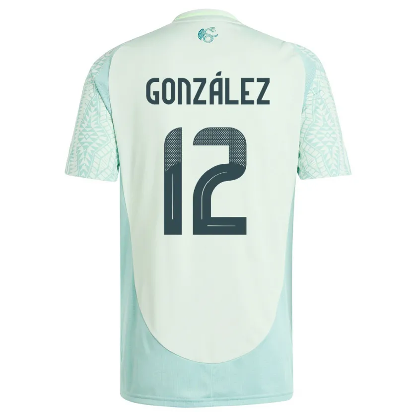Danxen Herren Mexiko Itzel Gonzalez #12 Leinengrün Auswärtstrikot Trikot 24-26 T-Shirt Schweiz