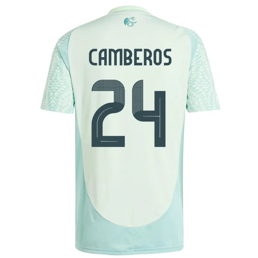 Danxen Herren Mexiko Scarlett Camberos #24 Leinengrün Auswärtstrikot Trikot 24-26 T-Shirt Schweiz