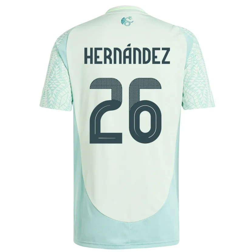 Danxen Herren Mexiko Nicolette Hernandez #26 Leinengrün Auswärtstrikot Trikot 24-26 T-Shirt Schweiz
