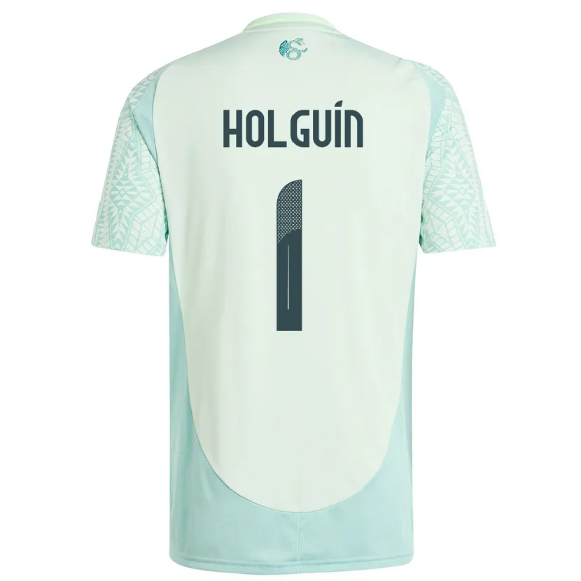 Danxen Herren Mexiko Hector Holguin #1 Leinengrün Auswärtstrikot Trikot 24-26 T-Shirt Schweiz