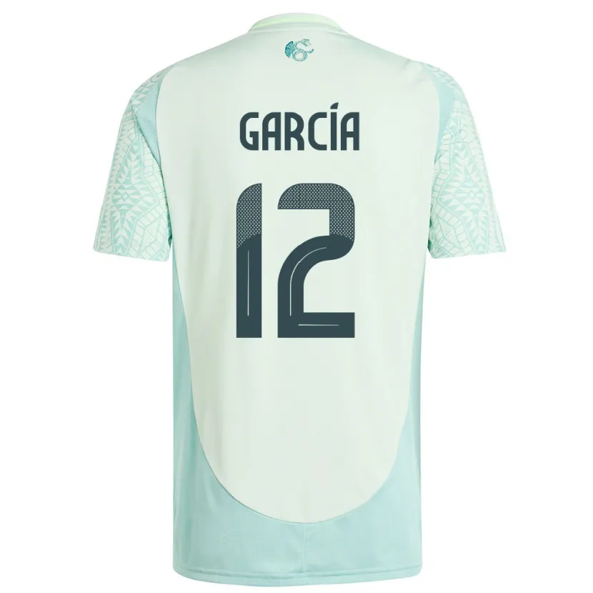 Danxen Herren Mexiko Eduardo Garcia #12 Leinengrün Auswärtstrikot Trikot 24-26 T-Shirt Schweiz
