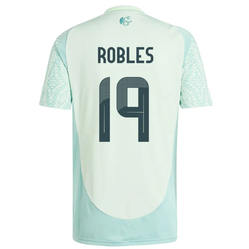 Danxen Herren Mexiko Angel Robles #19 Leinengrün Auswärtstrikot Trikot 24-26 T-Shirt Schweiz