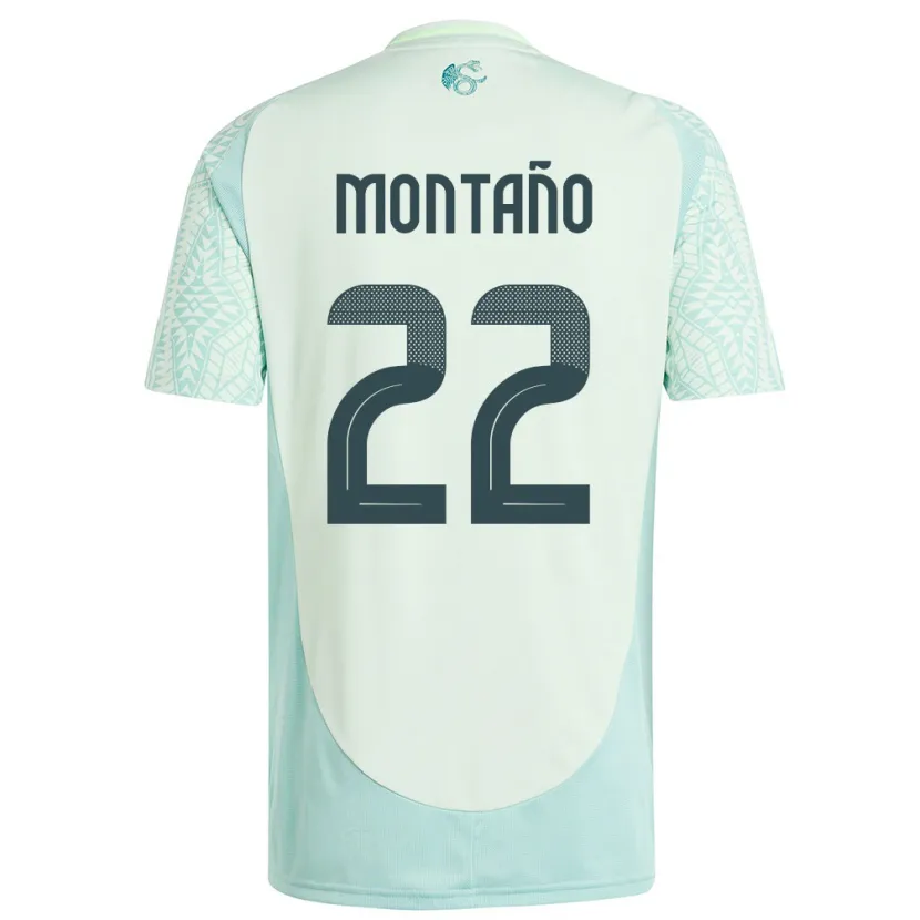 Danxen Herren Mexiko Andres Montano #22 Leinengrün Auswärtstrikot Trikot 24-26 T-Shirt Schweiz