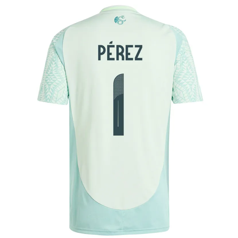 Danxen Herren Mexiko Emiliano Perez #1 Leinengrün Auswärtstrikot Trikot 24-26 T-Shirt Schweiz