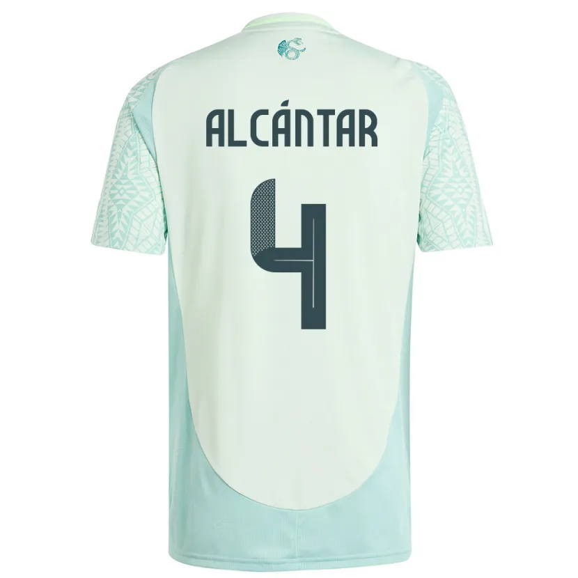 Danxen Herren Mexiko Jesus Alcantar #4 Leinengrün Auswärtstrikot Trikot 24-26 T-Shirt Schweiz