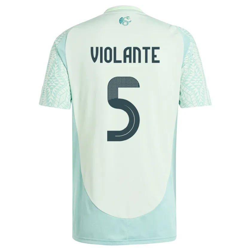 Danxen Herren Mexiko Isaias Violante #5 Leinengrün Auswärtstrikot Trikot 24-26 T-Shirt Schweiz