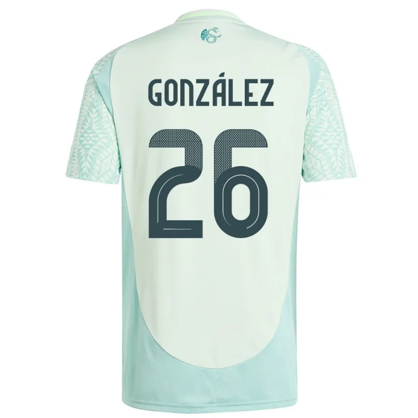 Danxen Herren Mexiko Bryan Gonzalez #26 Leinengrün Auswärtstrikot Trikot 24-26 T-Shirt Schweiz