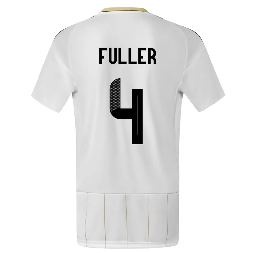 Danxen Herren Costa Rica Keysher Fuller #4 Weiß Auswärtstrikot Trikot 24-26 T-Shirt Schweiz