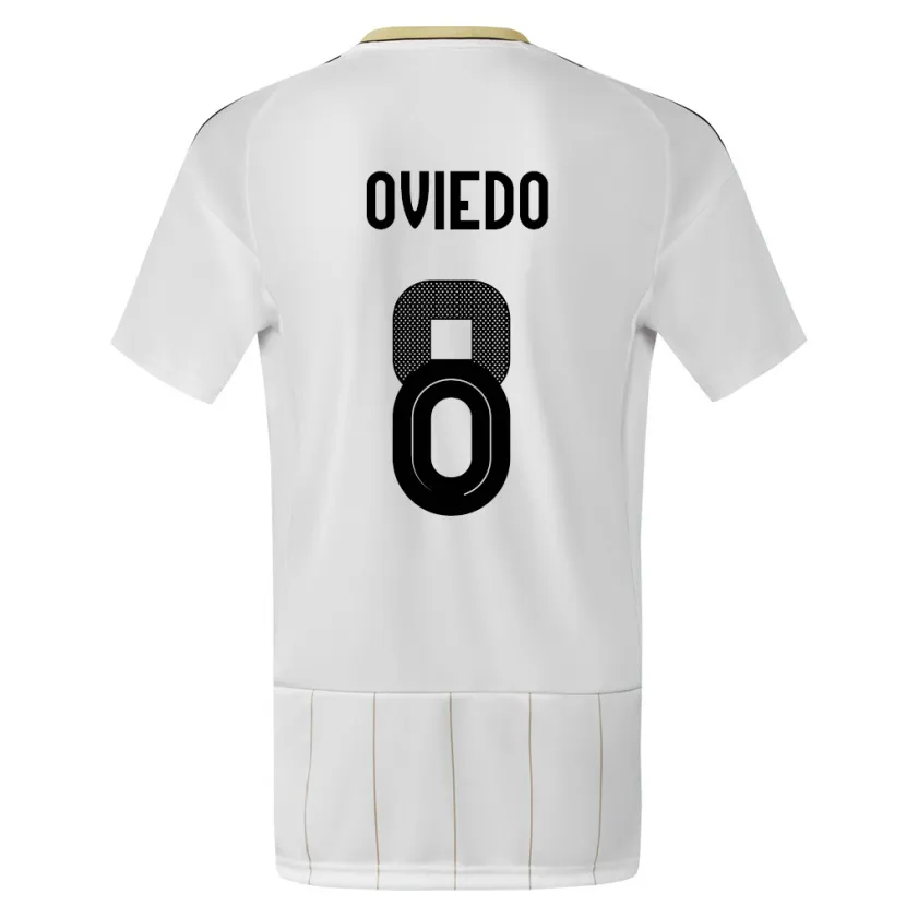 Danxen Herren Costa Rica Bryan Oviedo #8 Weiß Auswärtstrikot Trikot 24-26 T-Shirt Schweiz