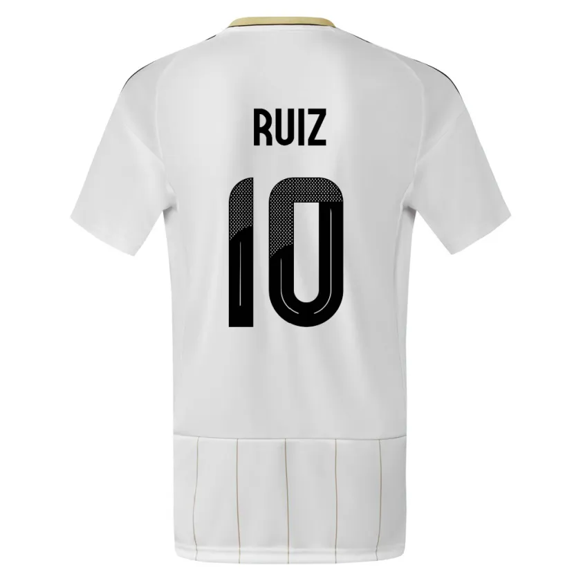 Danxen Herren Costa Rica Bryan Ruiz #10 Weiß Auswärtstrikot Trikot 24-26 T-Shirt Schweiz