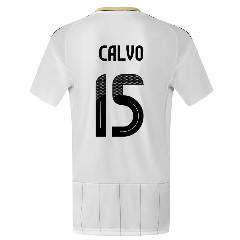 Danxen Herren Costa Rica Francisco Calvo #15 Weiß Auswärtstrikot Trikot 24-26 T-Shirt Schweiz