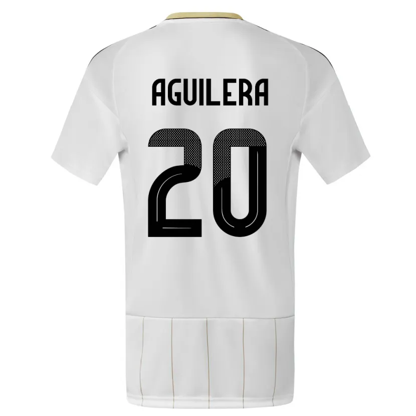 Danxen Herren Costa Rica Brandon Aguilera #20 Weiß Auswärtstrikot Trikot 24-26 T-Shirt Schweiz