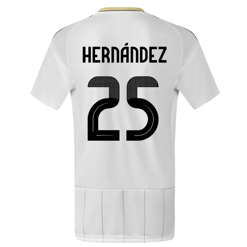 Danxen Herren Costa Rica Anthony Hernandez #25 Weiß Auswärtstrikot Trikot 24-26 T-Shirt Schweiz