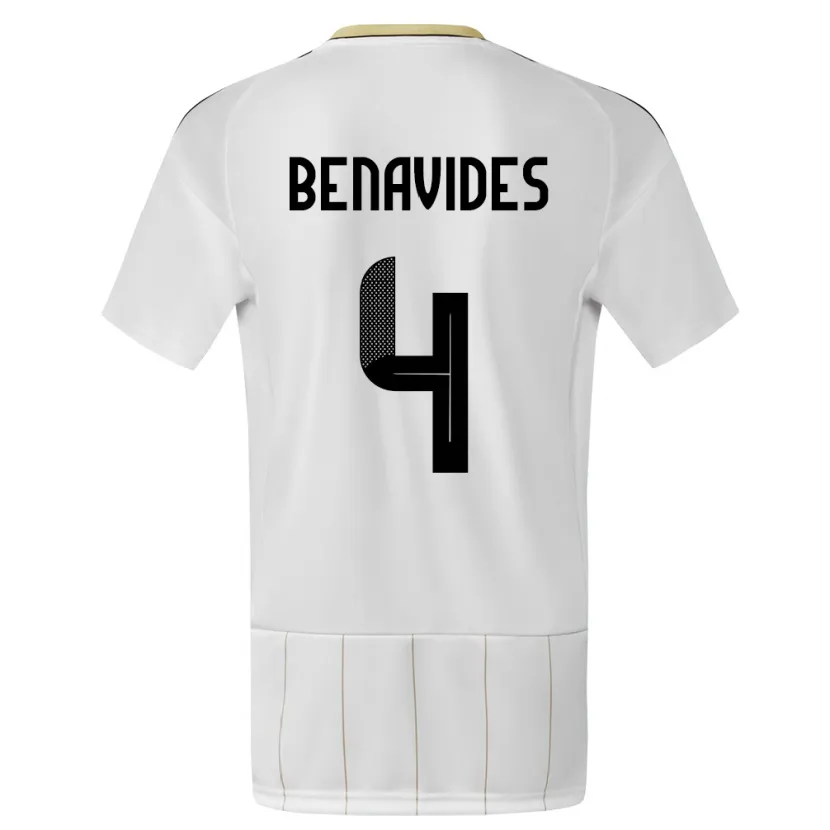 Danxen Herren Costa Rica Mariana Benavides #4 Weiß Auswärtstrikot Trikot 24-26 T-Shirt Schweiz