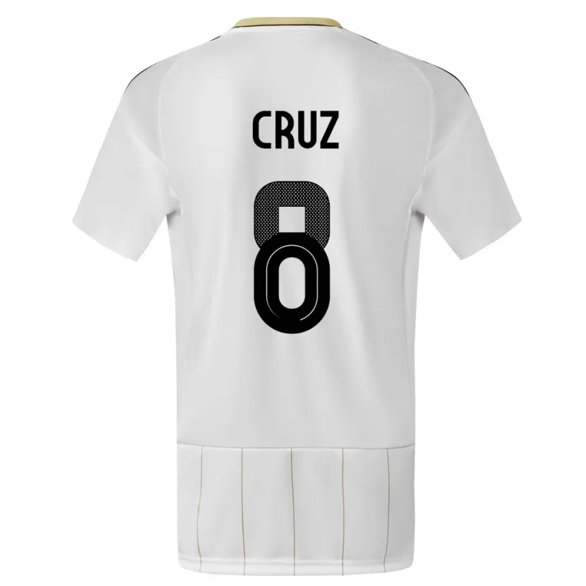 Danxen Herren Costa Rica Daniela Cruz #8 Weiß Auswärtstrikot Trikot 24-26 T-Shirt Schweiz