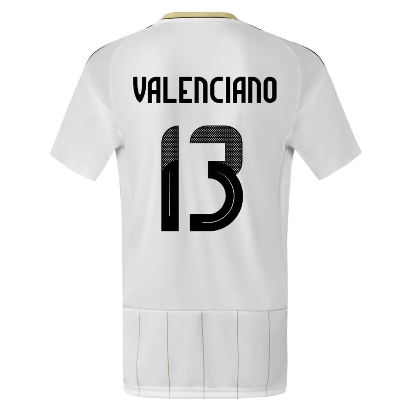 Danxen Herren Costa Rica Emilie Valenciano #13 Weiß Auswärtstrikot Trikot 24-26 T-Shirt Schweiz