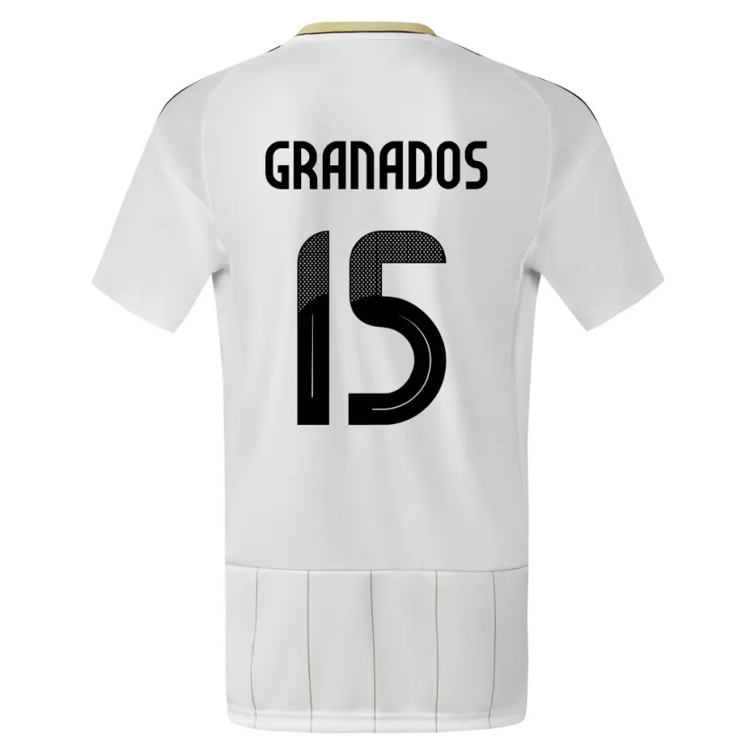 Danxen Herren Costa Rica Cristin Granados #15 Weiß Auswärtstrikot Trikot 24-26 T-Shirt Schweiz