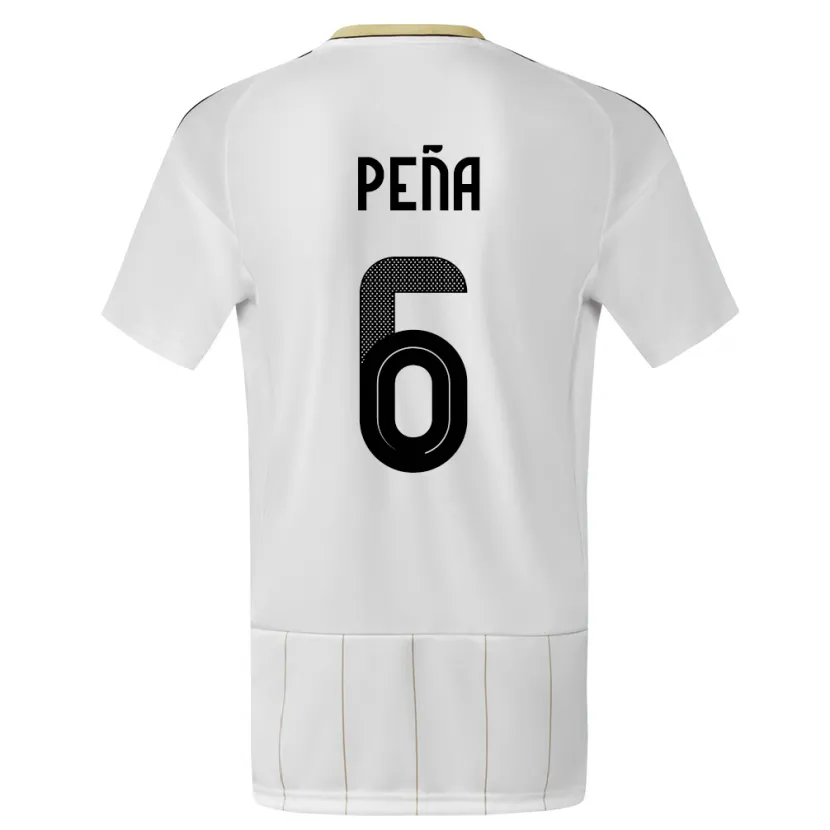 Danxen Herren Costa Rica Ricardo Pena #6 Weiß Auswärtstrikot Trikot 24-26 T-Shirt Schweiz