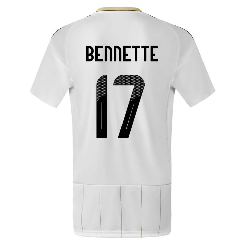 Danxen Herren Costa Rica Jewison Bennette #17 Weiß Auswärtstrikot Trikot 24-26 T-Shirt Schweiz