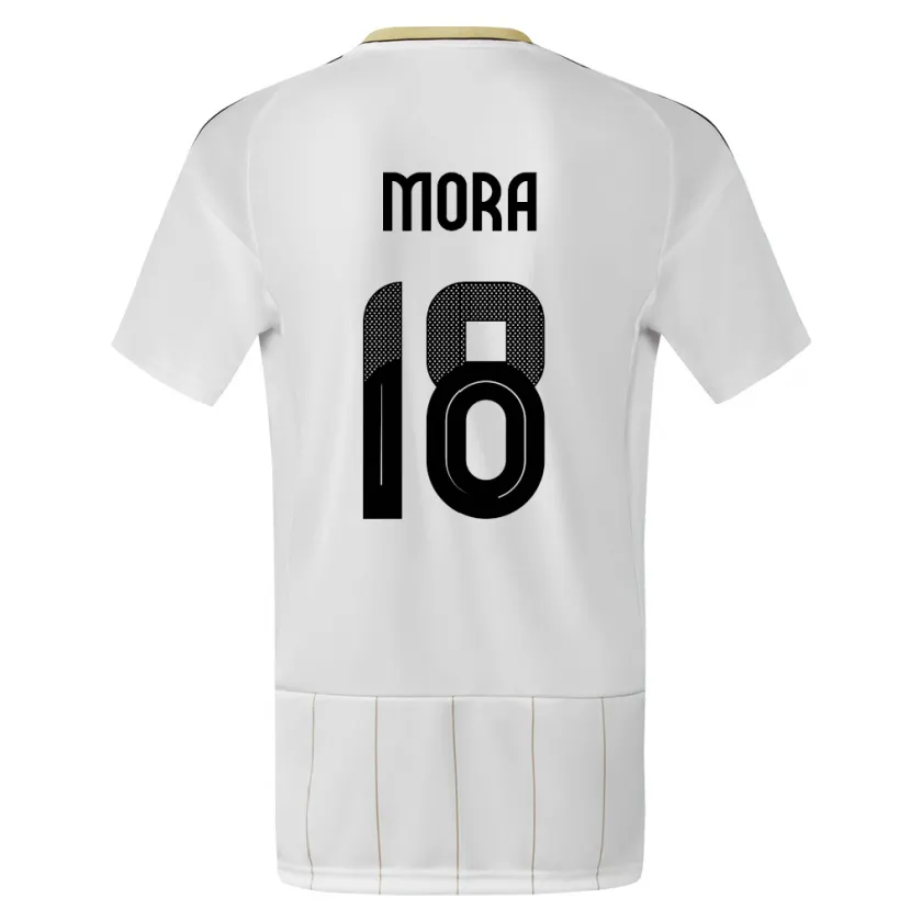 Danxen Herren Costa Rica Bayron Mora #18 Weiß Auswärtstrikot Trikot 24-26 T-Shirt Schweiz