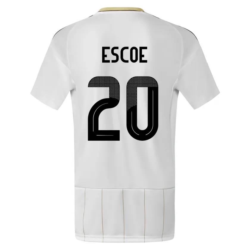 Danxen Herren Costa Rica Enyel Escoe #20 Weiß Auswärtstrikot Trikot 24-26 T-Shirt Schweiz