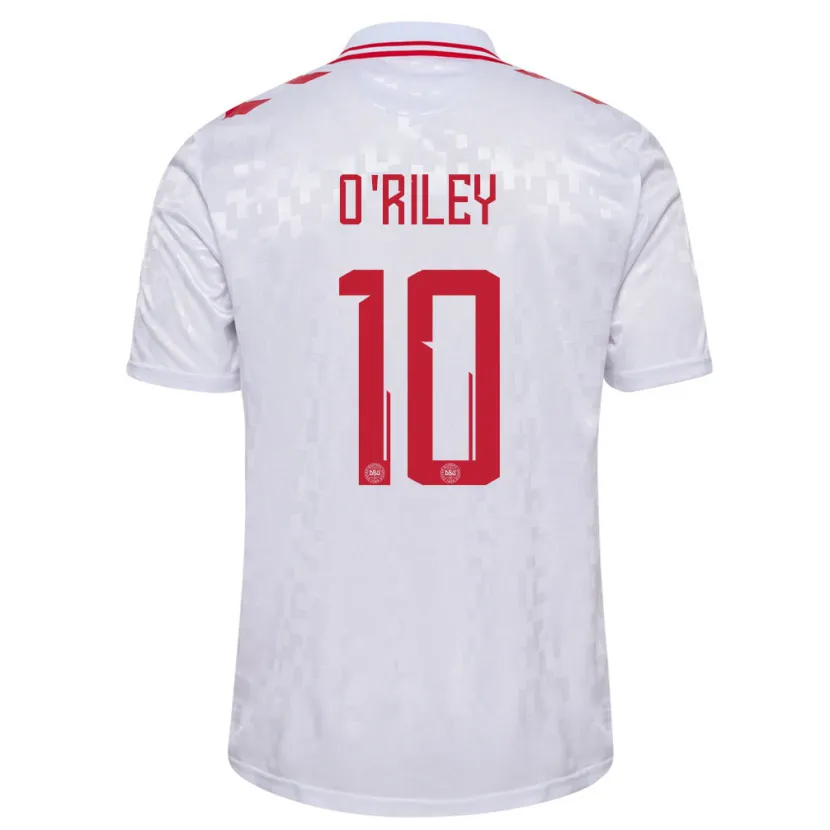 Danxen Herren Dänemark Matt O'riley #10 Weiß Auswärtstrikot Trikot 24-26 T-Shirt Schweiz
