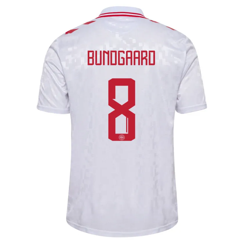 Danxen Herren Dänemark Filip Bundgaard #8 Weiß Auswärtstrikot Trikot 24-26 T-Shirt Schweiz