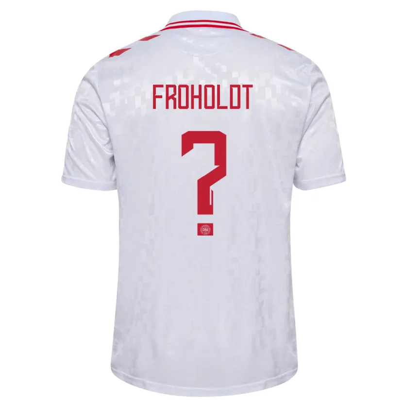 Danxen Herren Dänemark Victor Froholdt #0 Weiß Auswärtstrikot Trikot 24-26 T-Shirt Schweiz