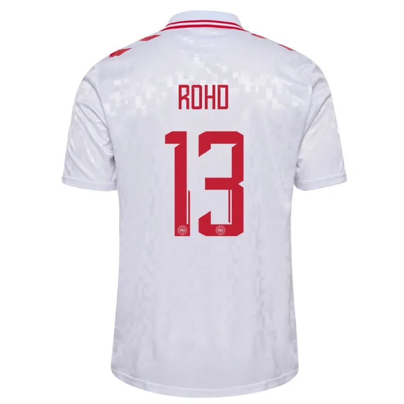 Danxen Herren Dänemark Emil Rohd #13 Weiß Auswärtstrikot Trikot 24-26 T-Shirt Schweiz