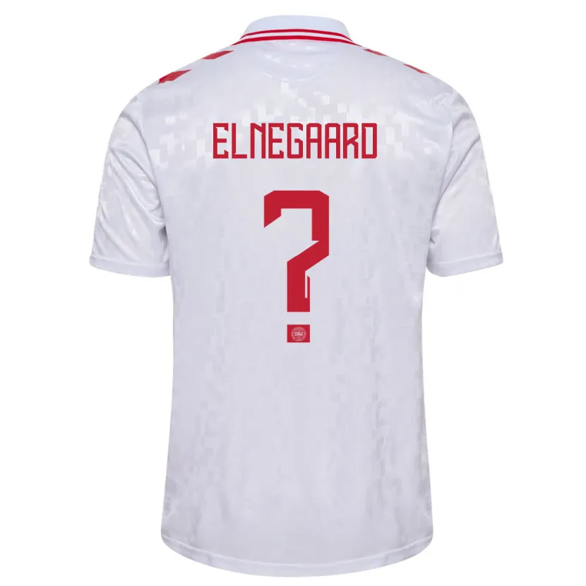 Danxen Herren Dänemark Tobias Elnegaard #0 Weiß Auswärtstrikot Trikot 24-26 T-Shirt Schweiz