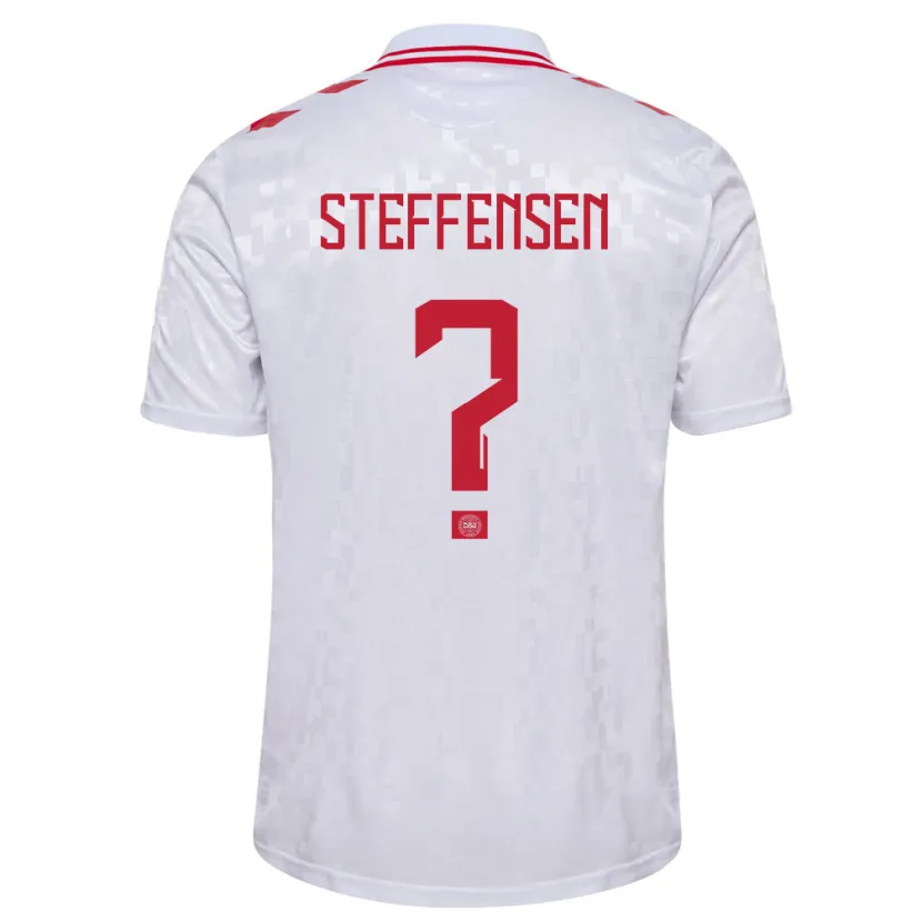 Danxen Herren Dänemark Mark Steffensen #0 Weiß Auswärtstrikot Trikot 24-26 T-Shirt Schweiz