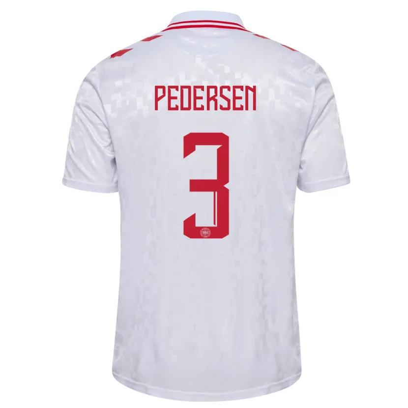 Danxen Herren Dänemark Stine Ballisager Pedersen #3 Weiß Auswärtstrikot Trikot 24-26 T-Shirt Schweiz