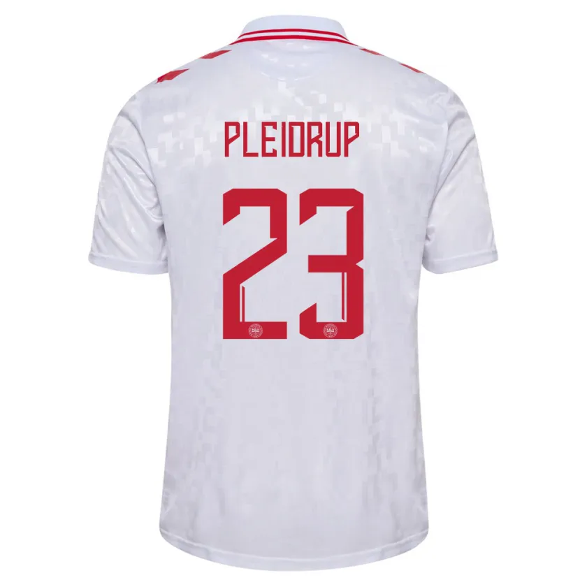 Danxen Herren Dänemark Caroline Pleidrup #23 Weiß Auswärtstrikot Trikot 24-26 T-Shirt Schweiz