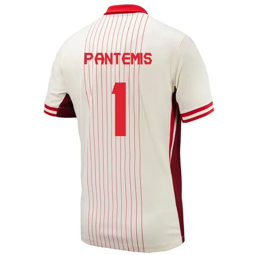 Danxen Herren Kanada James Pantemis #1 Weiß Auswärtstrikot Trikot 24-26 T-Shirt Schweiz