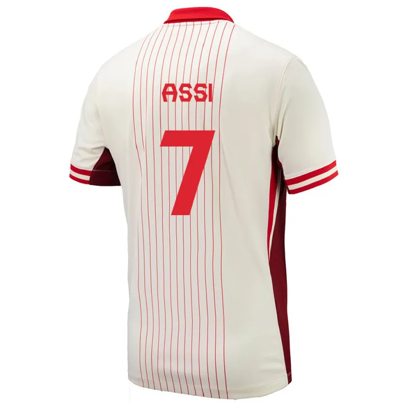 Danxen Herren Kanada Jean-Aniel Assi #7 Weiß Auswärtstrikot Trikot 24-26 T-Shirt Schweiz