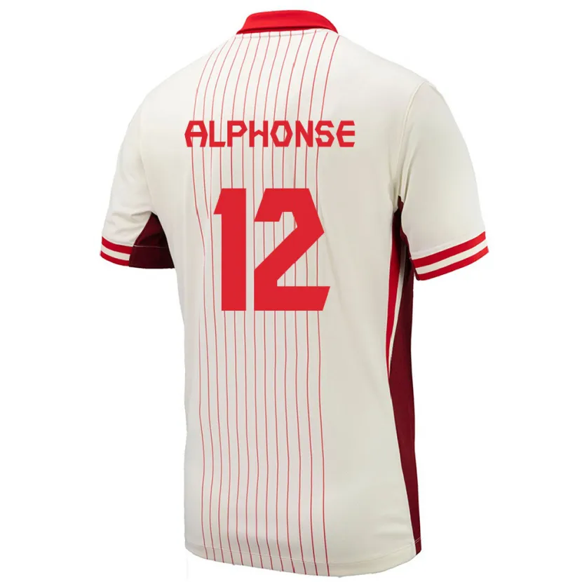 Danxen Herren Kanada Jefferson Alphonse #12 Weiß Auswärtstrikot Trikot 24-26 T-Shirt Schweiz